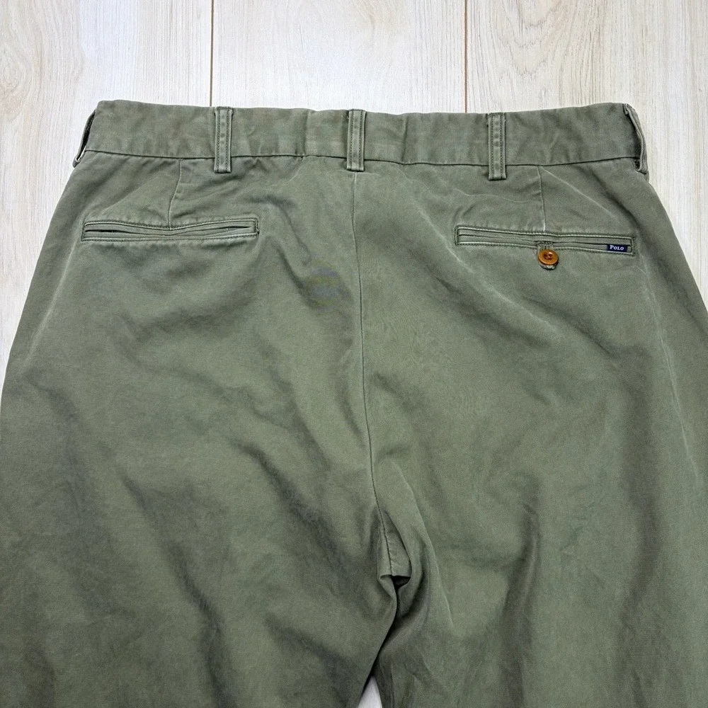 Polo By Ralph Lauren Suffield Pants Mens 36x32 Green Twill Chino